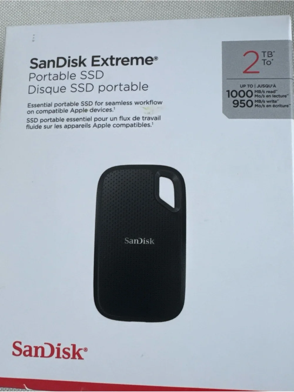 SanDisk Extreme Portable SSD 2TB - Black